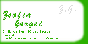 zsofia gorgei business card